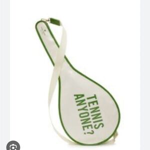 Kate Spade “Tennis Anyone” White and Green Tennis Racket Bag
